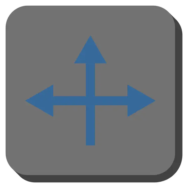 Instruções de intersecção Rounded Square Vector Icon — Vetor de Stock