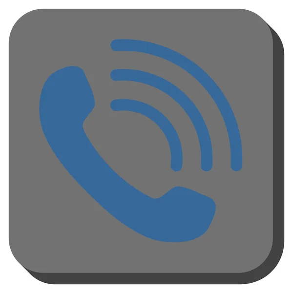 Rozmowy telefonicznej zaokrąglony kwadrat wektor ikona — Wektor stockowy