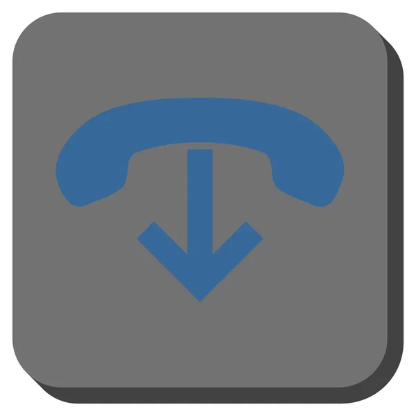 Odłóż telefon zaokrąglony kwadrat wektor ikona — Wektor stockowy