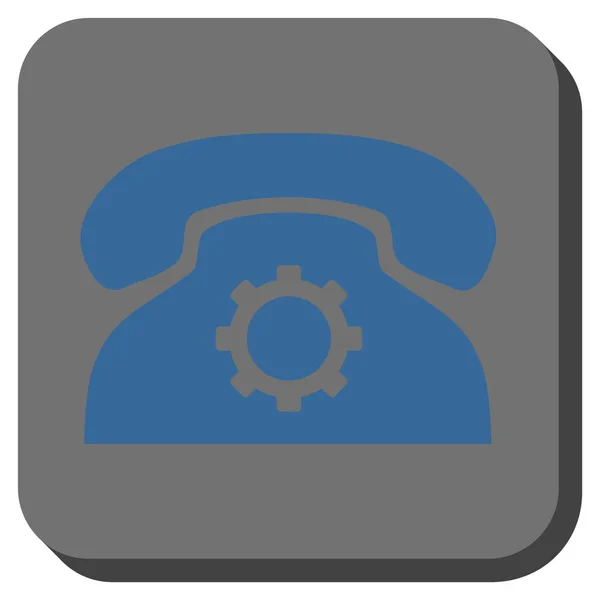 Nastavení telefonu zaoblený čtverec vektorové ikony — Stockový vektor