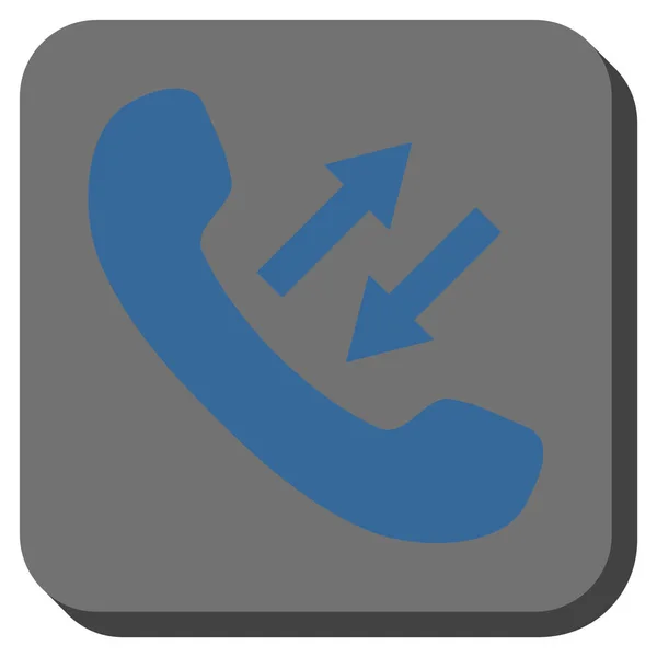 Telefoon praten afgeronde vierkante Vector Icon — Stockvector