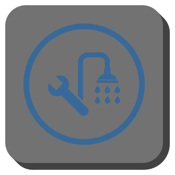 Sanitair afgeronde vierkante Vector Icon — Stockvector