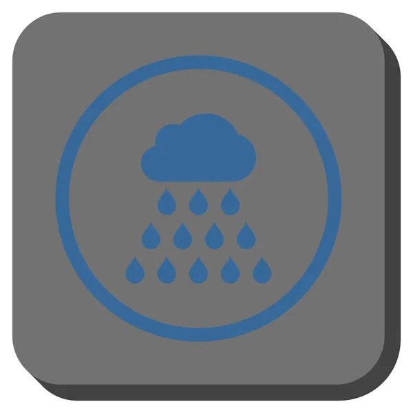 Rain Cloud Rounded Square Vector Icon — Stock Vector