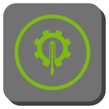 Mühendislik yuvarlatılmış kare vektör simgesi