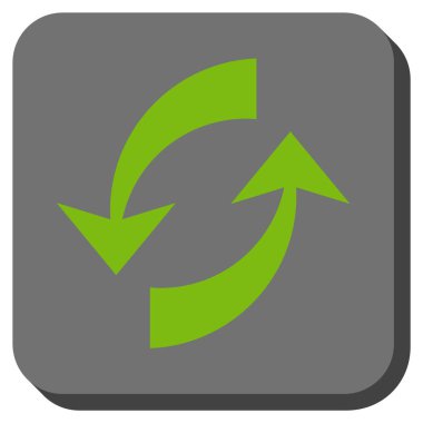 Exchange okları yuvarlak kare vektör simgesi