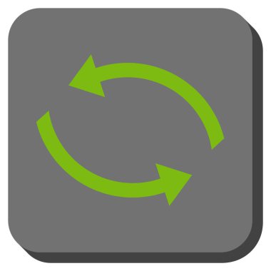 Exchange okları yuvarlak kare vektör simgesi