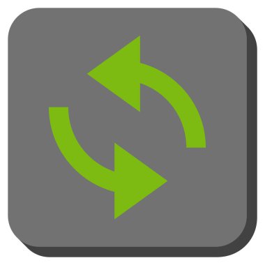 Exchange okları yuvarlak kare vektör simgesi