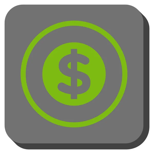 Financiën afgeronde vierkante Vector Icon — Stockvector