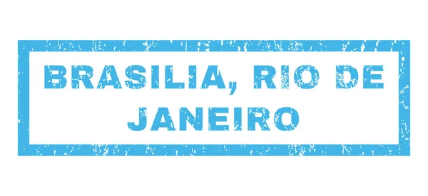 Brasilia Rio De Janeiro Rubber Stamp — 图库矢量图片