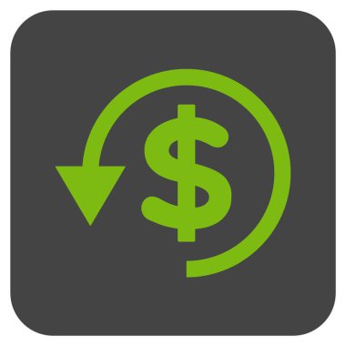 Ters ibraz düz kare vektör simgesi