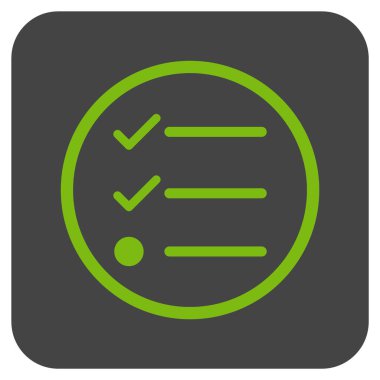 Denetim listesi düz kare vektör simgesi