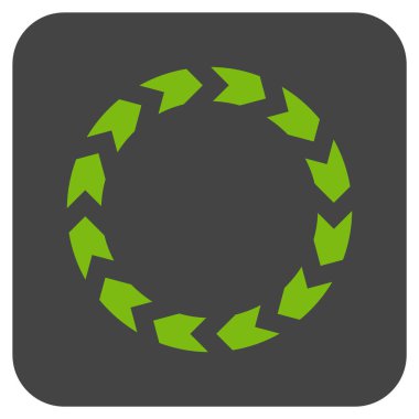 Dolaşım düz kare vektör simgesi