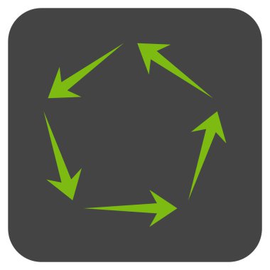 Dolaşım düz kare vektör simgesi