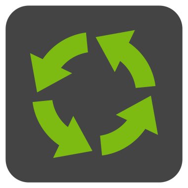 Dolaşım düz kare vektör simgesi