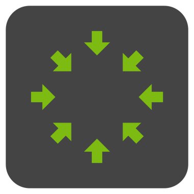 Kompakt oklar düz kare vektör simgesi