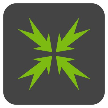 Sıkıştırma OK düz kare vektör simgesi