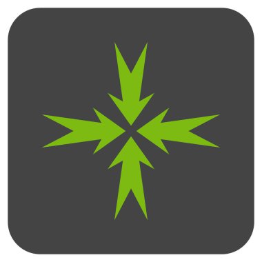 Sıkıştırma OK düz kare vektör simgesi