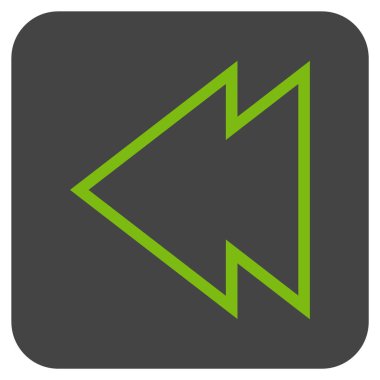 Düz sol yön vektör simgesi kare