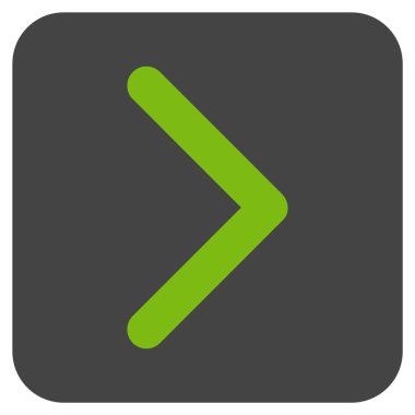 Şu yönde düz vektör simgesi kare