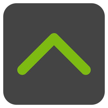 Düz yukarı yön vektör simgesi kare