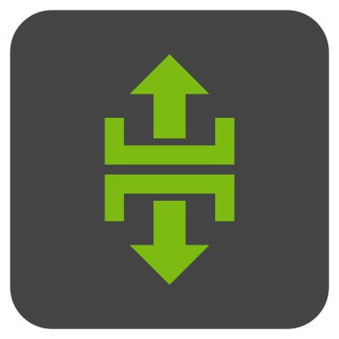 Düşey yönde düz kare vektör simge bölmek