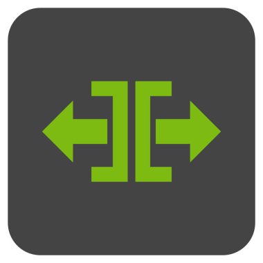 Yatay yöndeki düz kare vektör simge bölmek