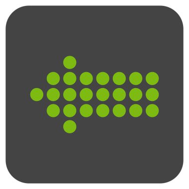 Noktalı Ok düz yaptı vektör simgesi kare