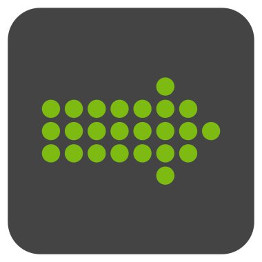 Noktalı ok sağ düz vektör simgesi kare