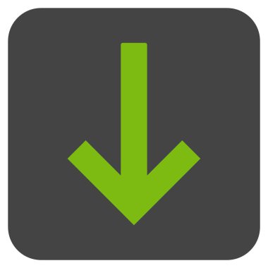 Ok düz kare vektör simgesi