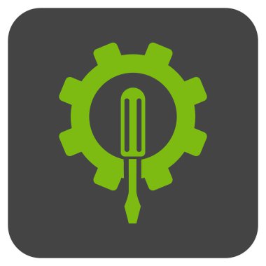 Düz kare vektör simge mühendislik