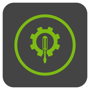 Düz kare vektör simge mühendislik