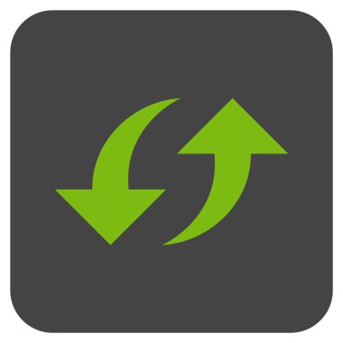 Exchange oklar düz kare vektör simgesi