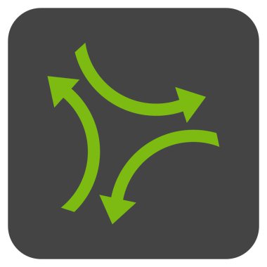 Exchange oklar düz kare vektör simgesi