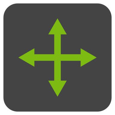 Oklar düz kare vektör simgesini genişletin