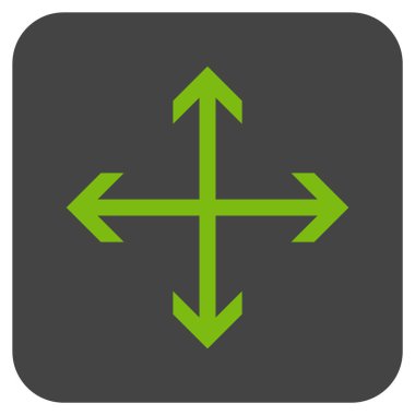 Oklar düz kare vektör simgesini genişletin