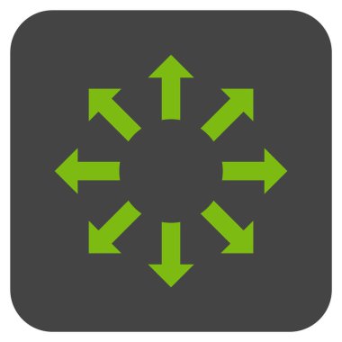 Oklar düz kare vektör simgesini genişletin