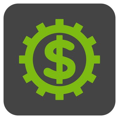 Finans sektöründe düz kare vektör simgesi