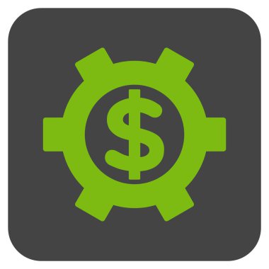 Mali Ayarlar düz kare vektör simgesi