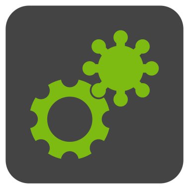 Vites düz kare vektör simgesi