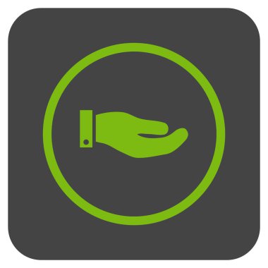 El düz kare vektör simgesi