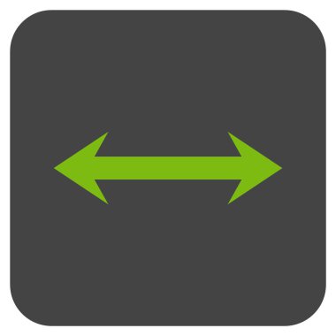 Vektör simge yatay Flip düz kare