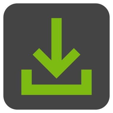 Gelen kutusu düz kare vektör simgesi