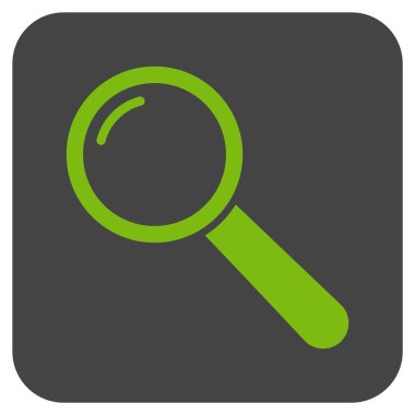 Büyüteç'i düz kare vektör simgesi