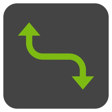 Bend ok düz kare vektör simgesi karşısında