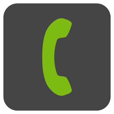 Telefon alıcı düz kare vektör simgesi