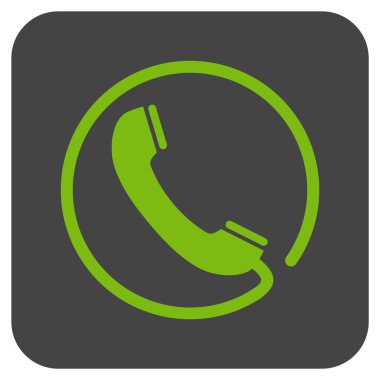 Telefon düz kare vektör simgesi