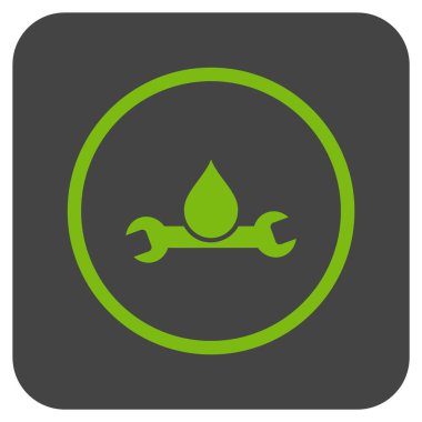 Sıhhi tesisat düz kare vektör simgesi