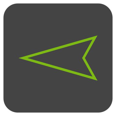 Düz yaptı işaretçi vektör simgesi kare