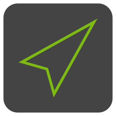 İşaretçi düz yukarı vektör simgesi kare