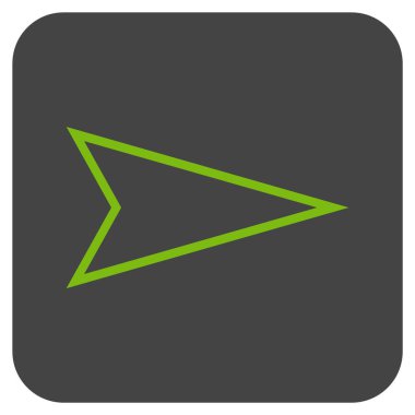 İşaretçi tam düz vektör simgesi kare